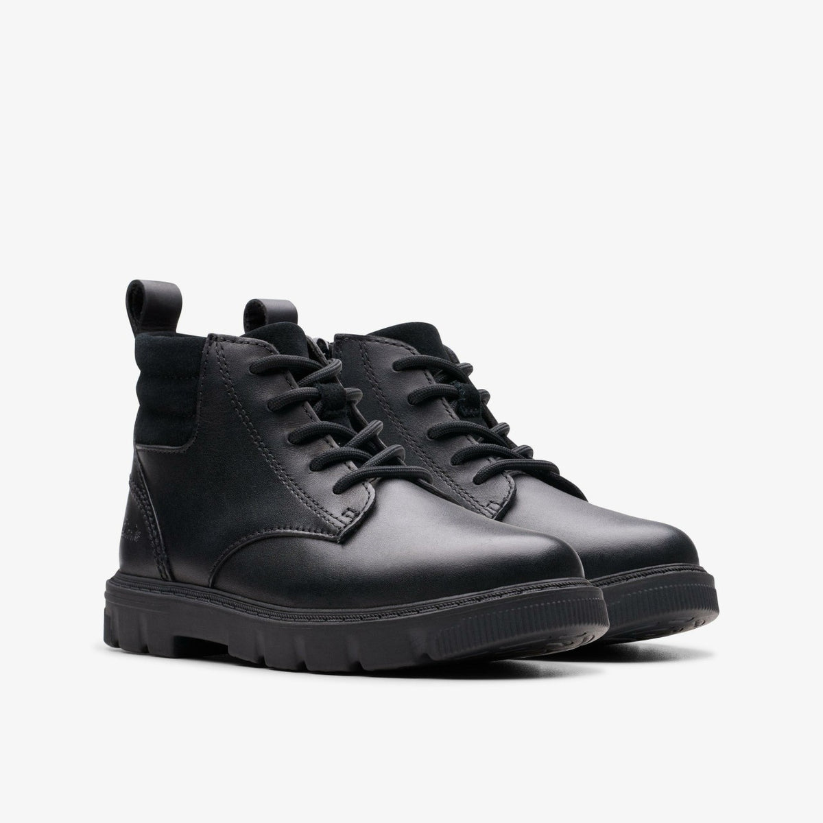 Clarks Lorcam Trail Kid Black Leather