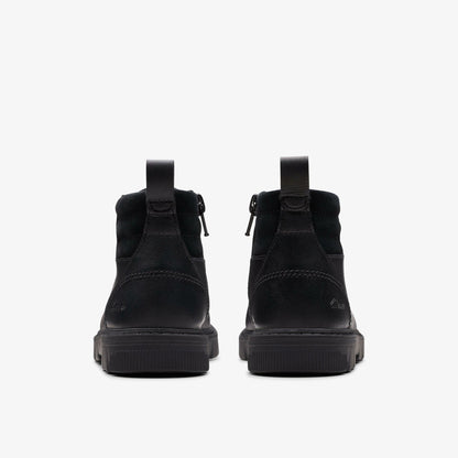 Clarks Lorcam Trail Kid Black Leather