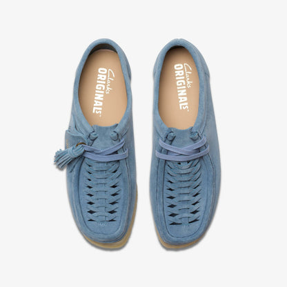 Clarks Wallabee Weave Powder Blue Suede
