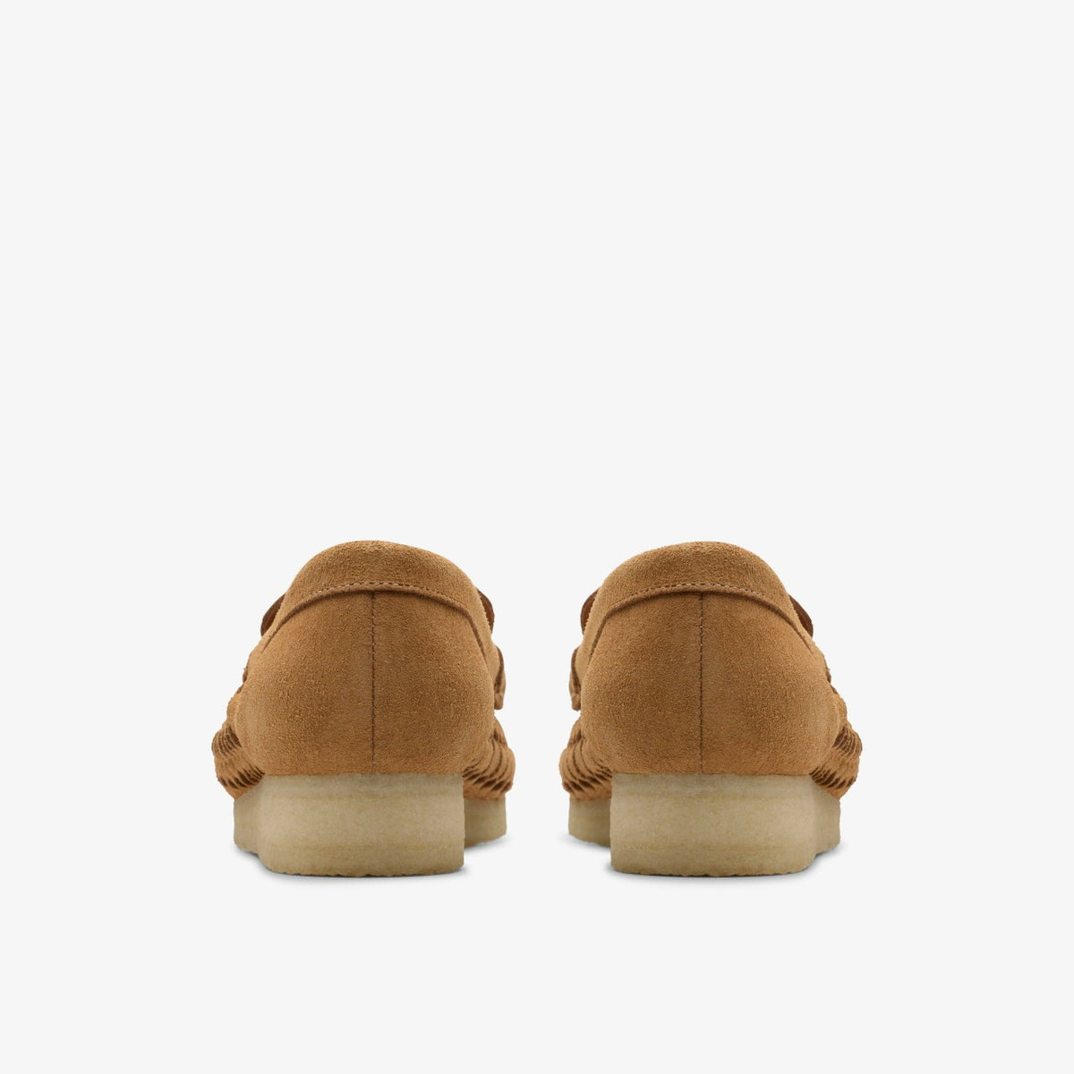 Clarks Wallabee Loafer Weave Tan Suede
