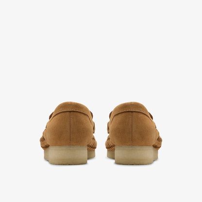 Clarks Wallabee Loafer Weave Tan Suede