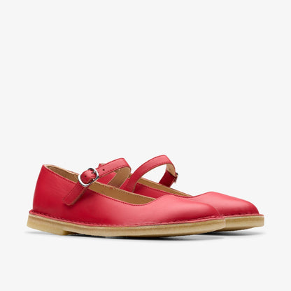 Clarks Desert Jane Red Leather