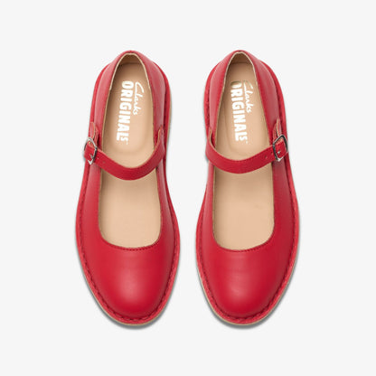 Clarks Desert Jane Red Leather