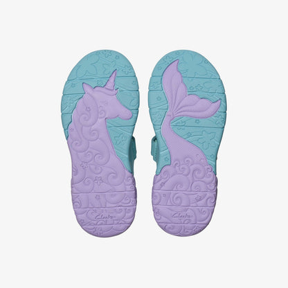 Clarks Tidal Shell Kid Light Blue Combination