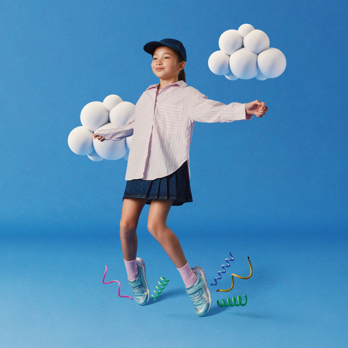 Clarks Tidal Shell Kid Light Blue Combination
