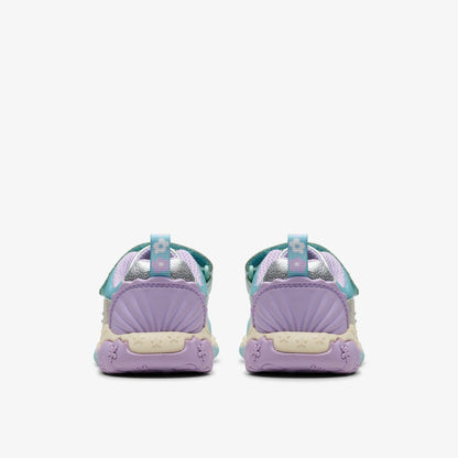 Clarks Tidal Shell Toddler Light Blue Combination
