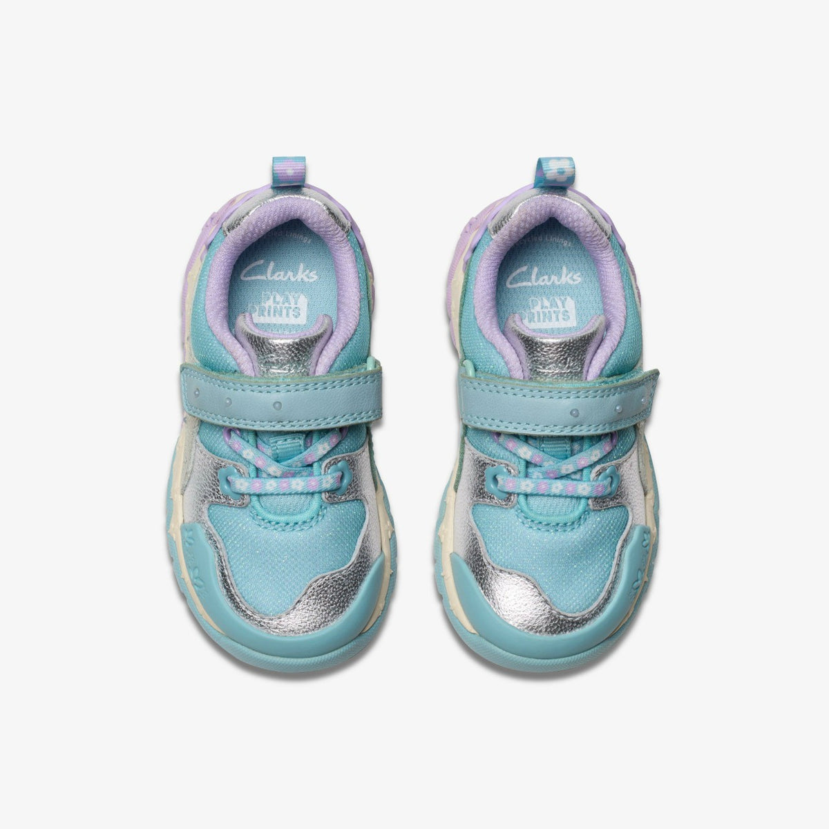 Clarks Tidal Shell Toddler Light Blue Combination