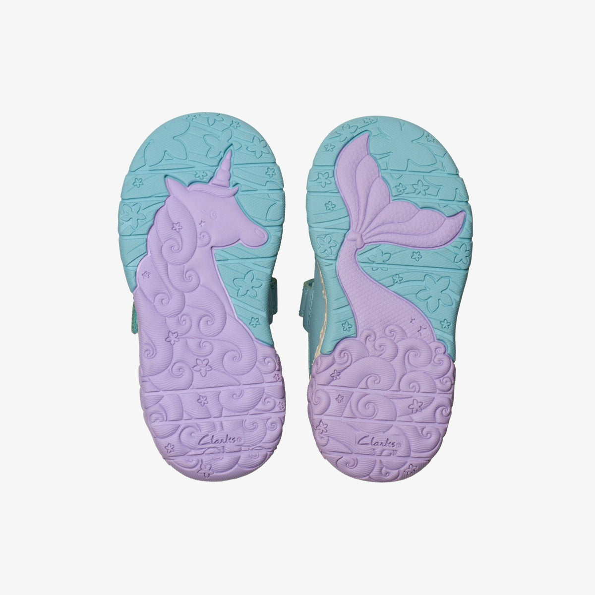 Clarks Tidal Shell Toddler Light Blue Combination