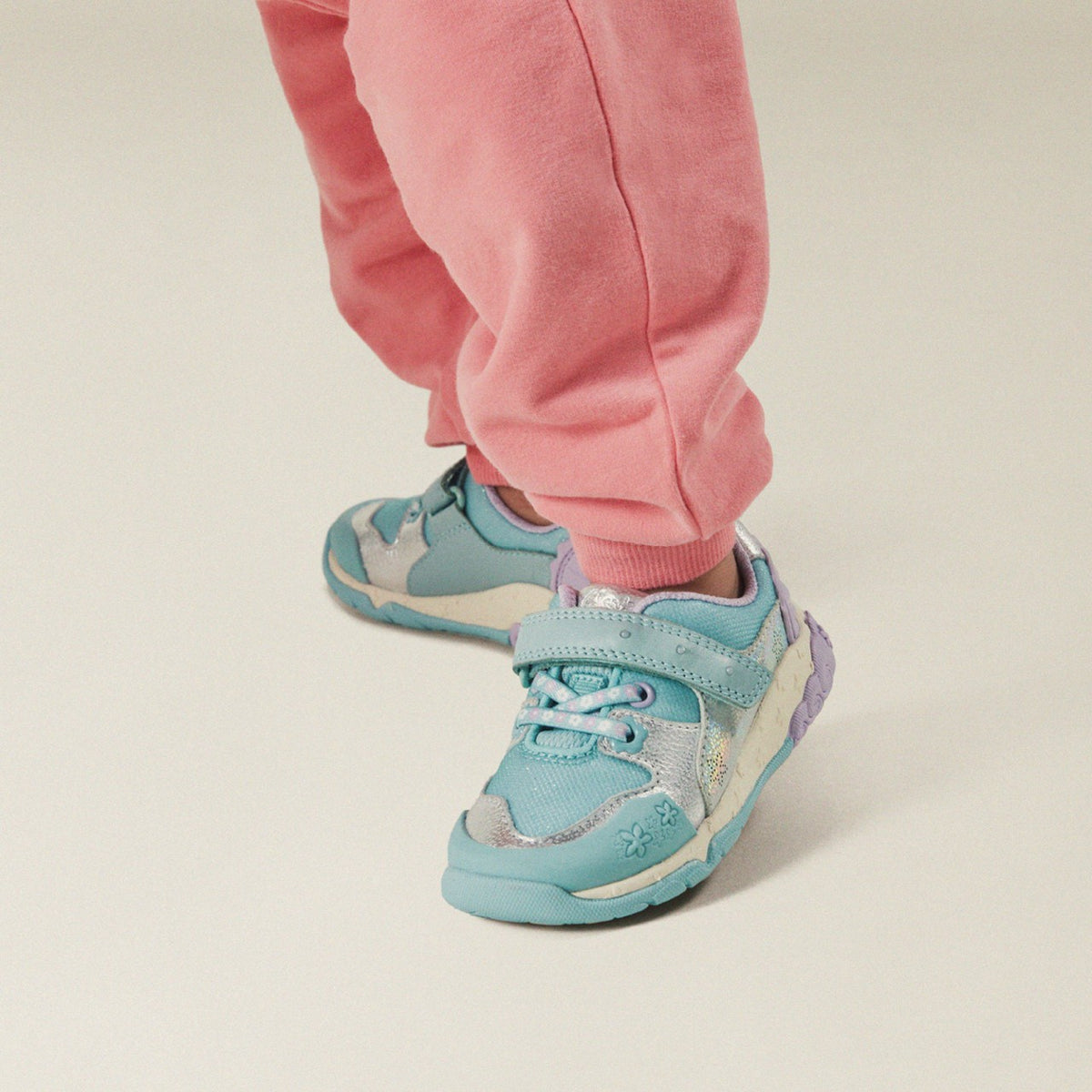 Clarks Tidal Shell Toddler Light Blue Combination