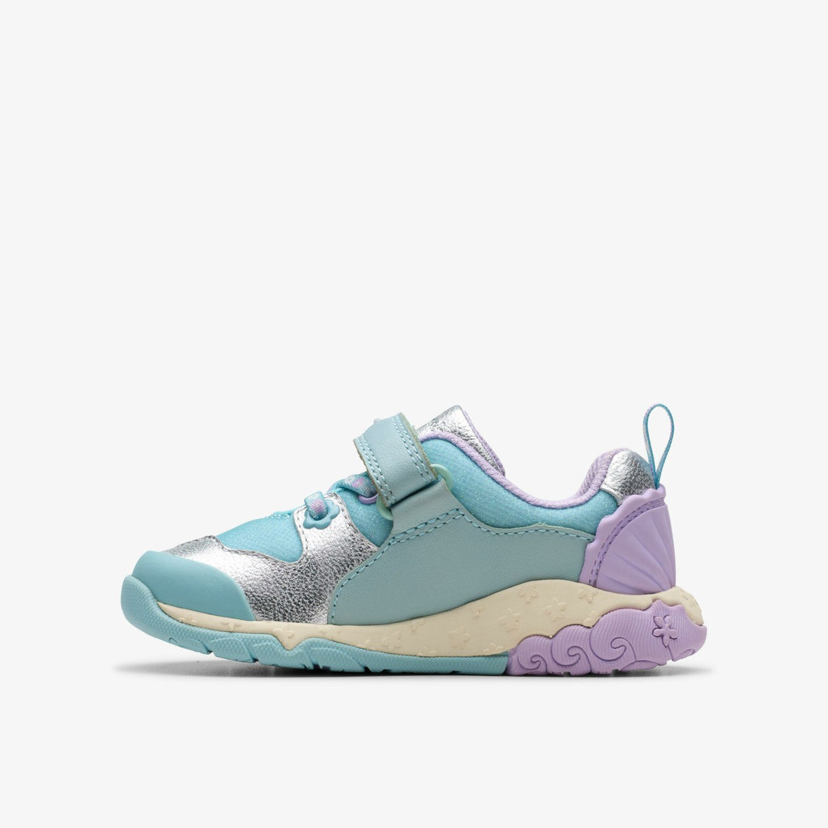 Clarks Tidal Shell Toddler Light Blue Combination