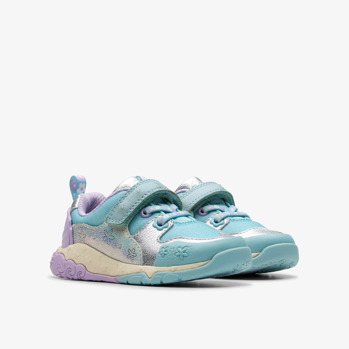 Clarks Tidal Shell Toddler Light Blue Combination