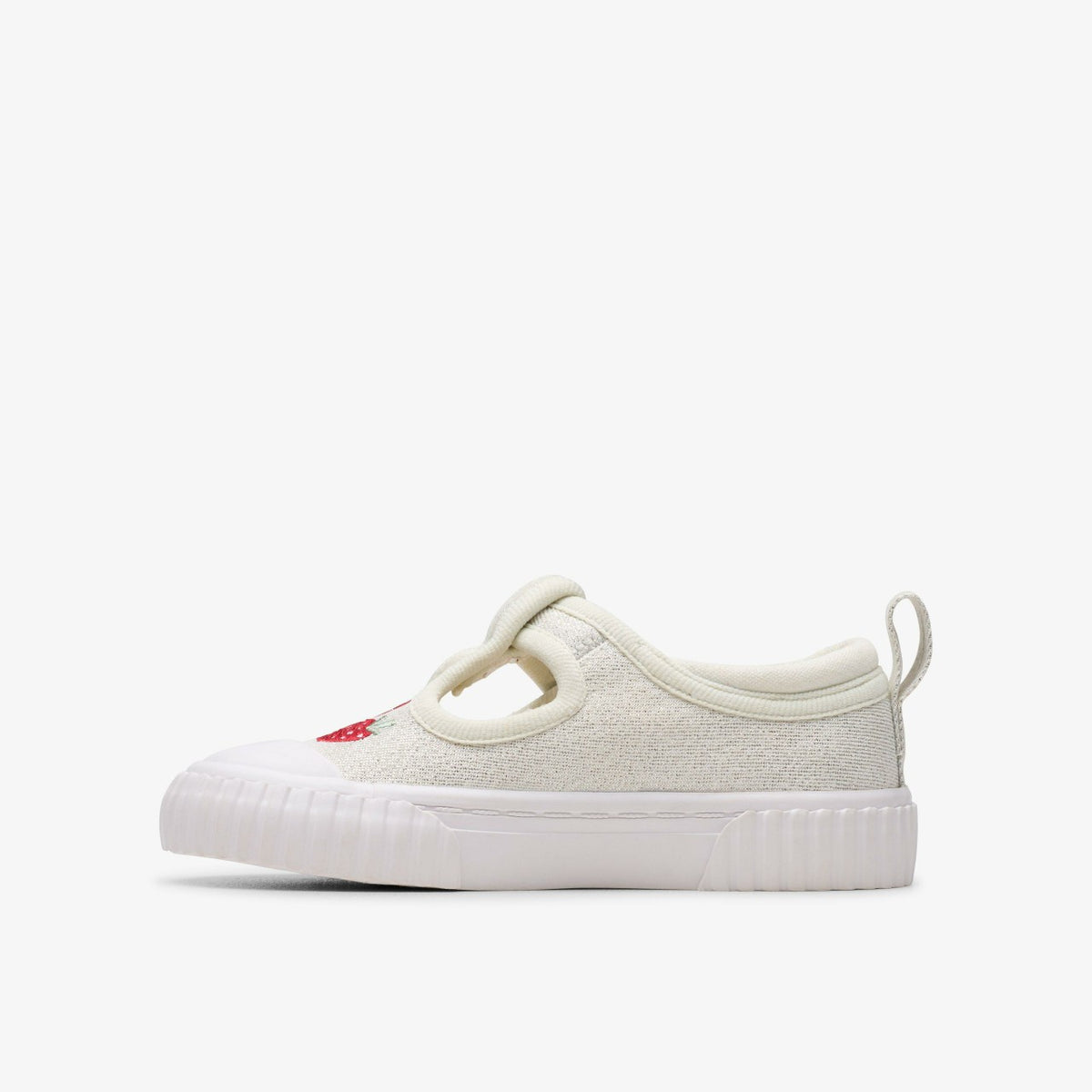 Clarks Foxing Berry Toddler Silver Fabric