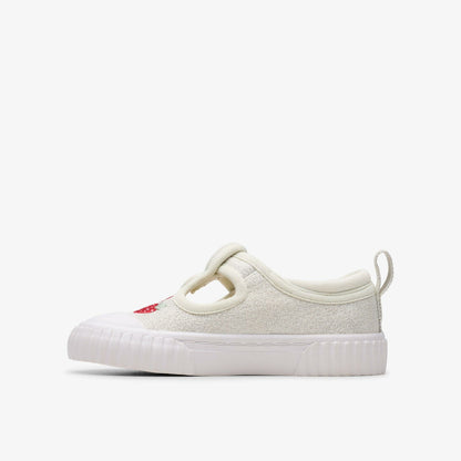 Clarks Foxing Berry Toddler Silver Fabric