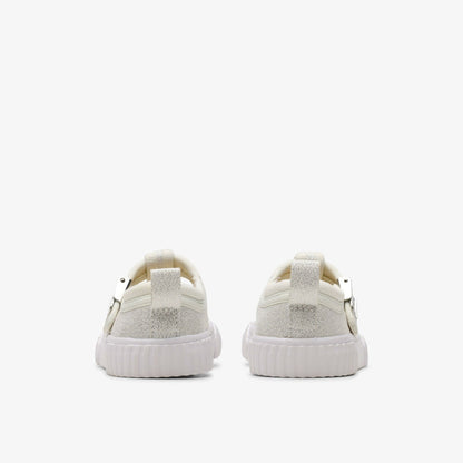 Clarks Foxing Berry Toddler Silver Fabric