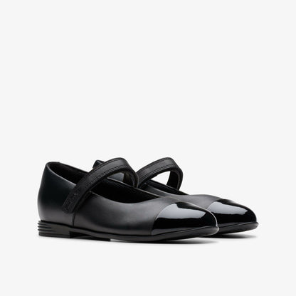 Clarks Finja Gem Older Black Leather