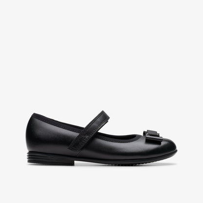 Clarks Finja Tap Kid Black Leather