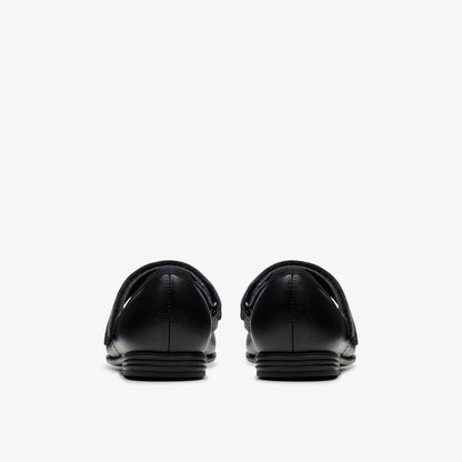Clarks Finja Tap Kid Black Leather