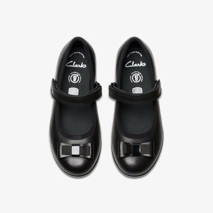 Clarks Finja Tap Kid Black Leather