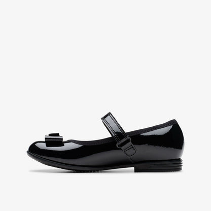 Clarks Finja Tap Kid Black Patent