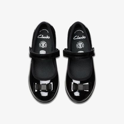 Clarks Finja Tap Kid Black Patent