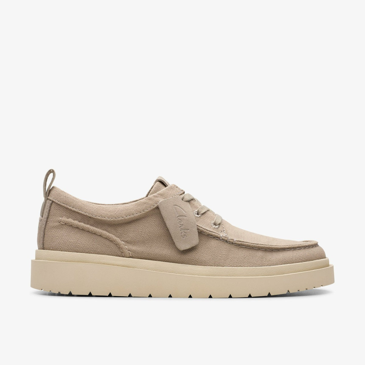 Clarks Polden Moc Grey Canvas