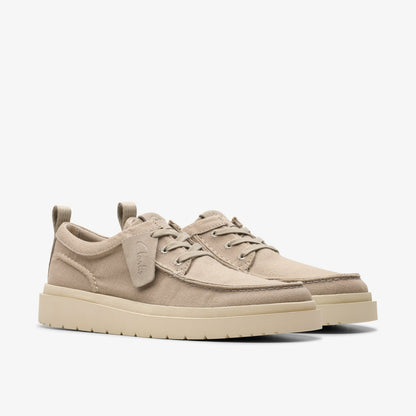 Clarks Polden Moc Grey Canvas