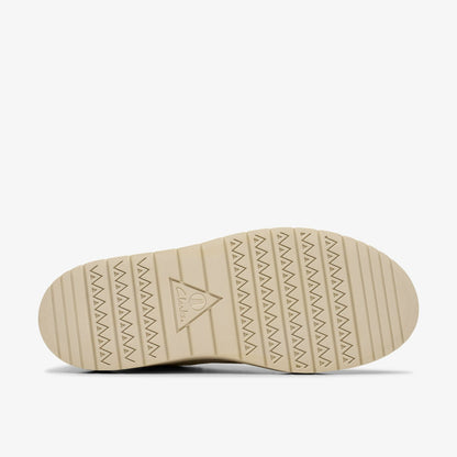 Clarks Polden Moc Off White Canvas