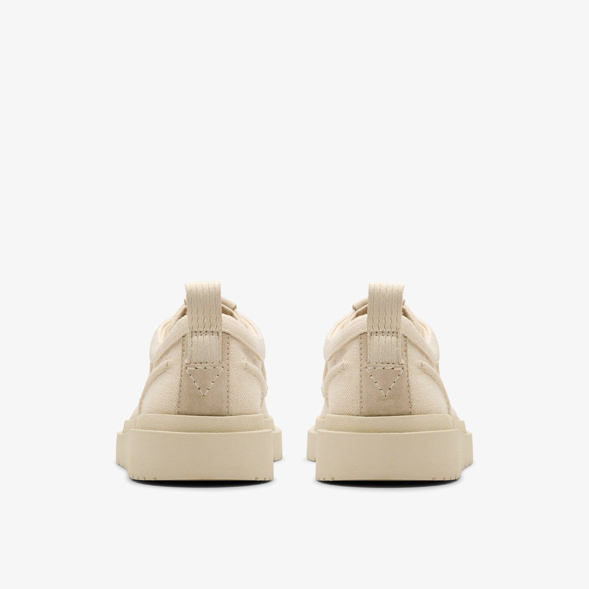 Clarks Polden Moc Off White Canvas