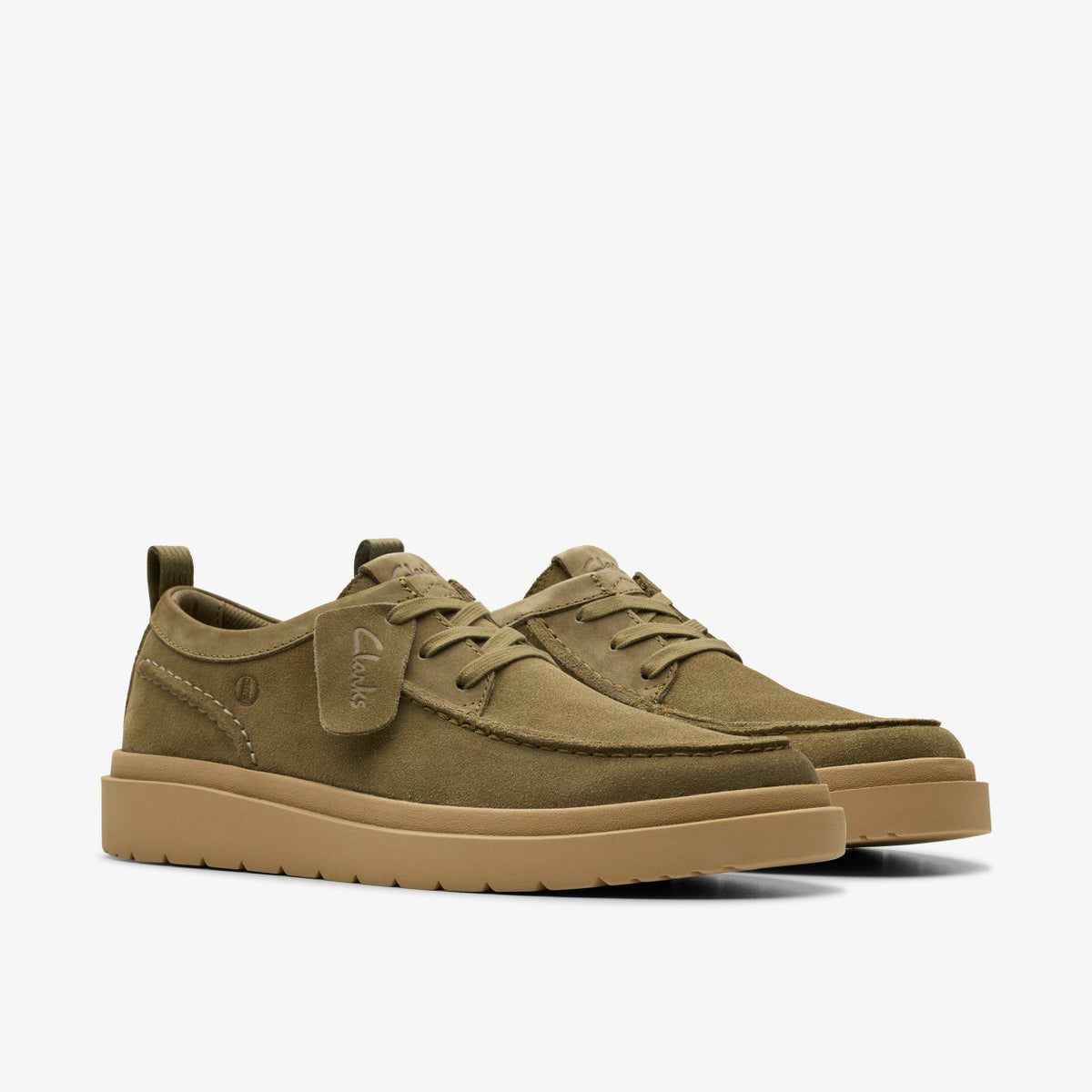 Clarks Polden Moc Olive Suede