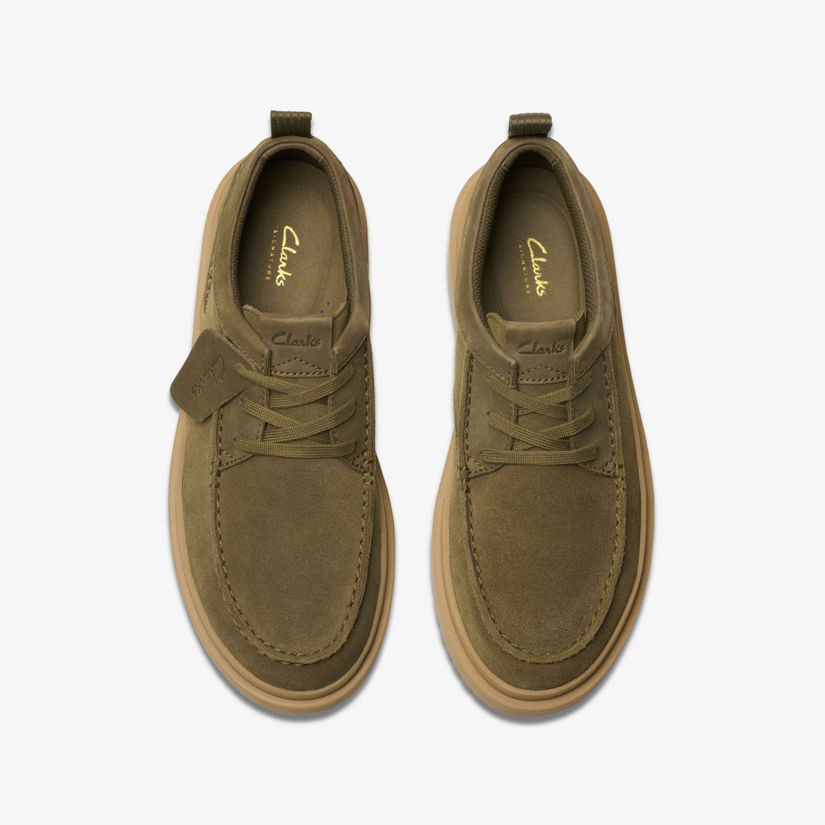 Clarks Polden Moc Olive Suede