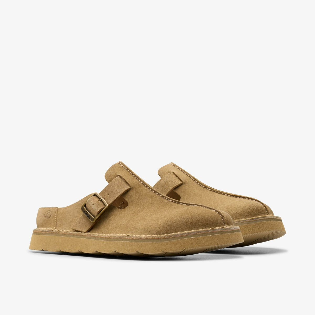 Clarks Solsbury Mule Dark Sand Suede