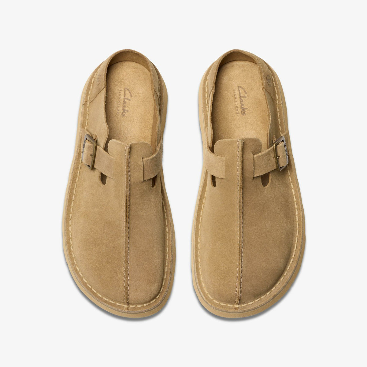 Clarks Solsbury Mule Dark Sand Suede