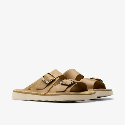 Clarks Solsbury Strap Dark Sand Leather