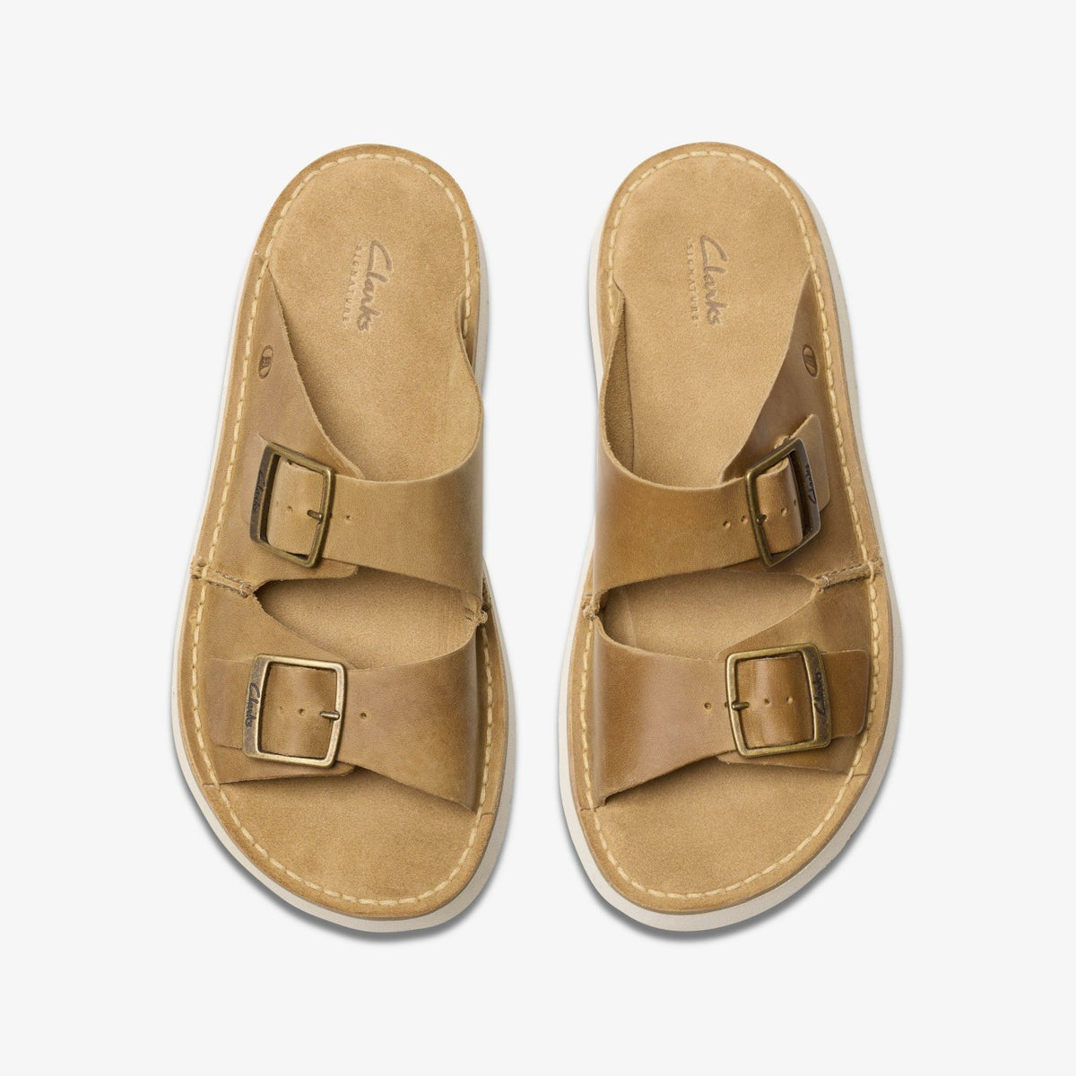 Clarks Solsbury Strap Dark Sand Leather