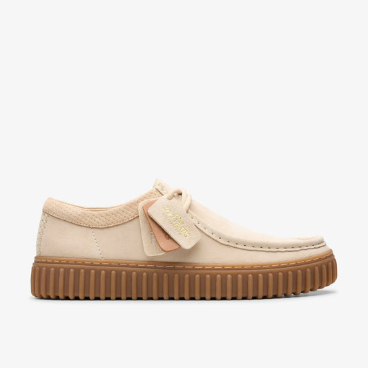 Clarks Torhill Lo Ecru Suede