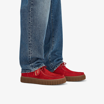 Clarks Torhill Lo Red Suede