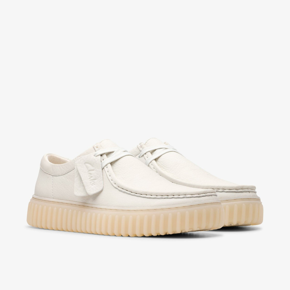 Clarks Torhill Lo White Leather
