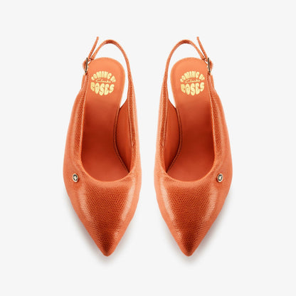 Clarks Martine Rose Sling 1 Womens Orange Interest Leather