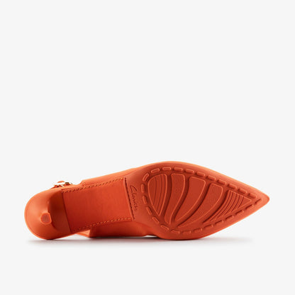 Clarks Martine Rose Sling 2 Womens Orange Textile