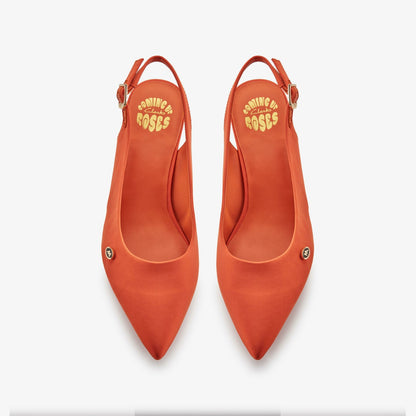 Clarks Martine Rose Sling 2 Womens Orange Textile