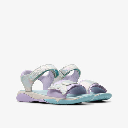 Clarks Osian Spark Kid Purple Metallic