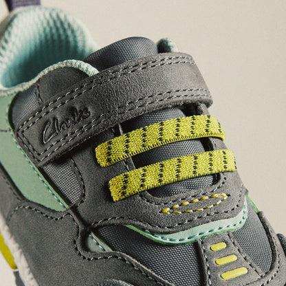 Clarks Steggy 2 Park Toddler Grey/Green