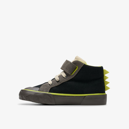 Clarks Foxing Rex Hi Toddler Black Canvas