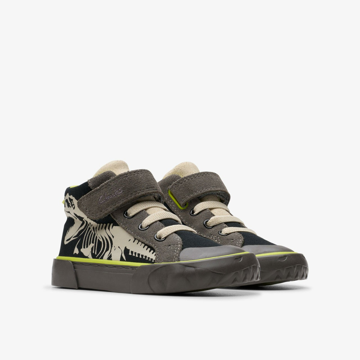 Clarks Foxing Rex Hi Toddler Black Canvas
