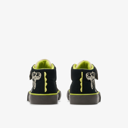 Clarks Foxing Rex Hi Toddler Black Canvas