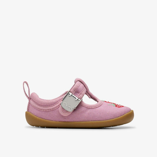 Clarks Roamer Grow Toddler Pink Canvas