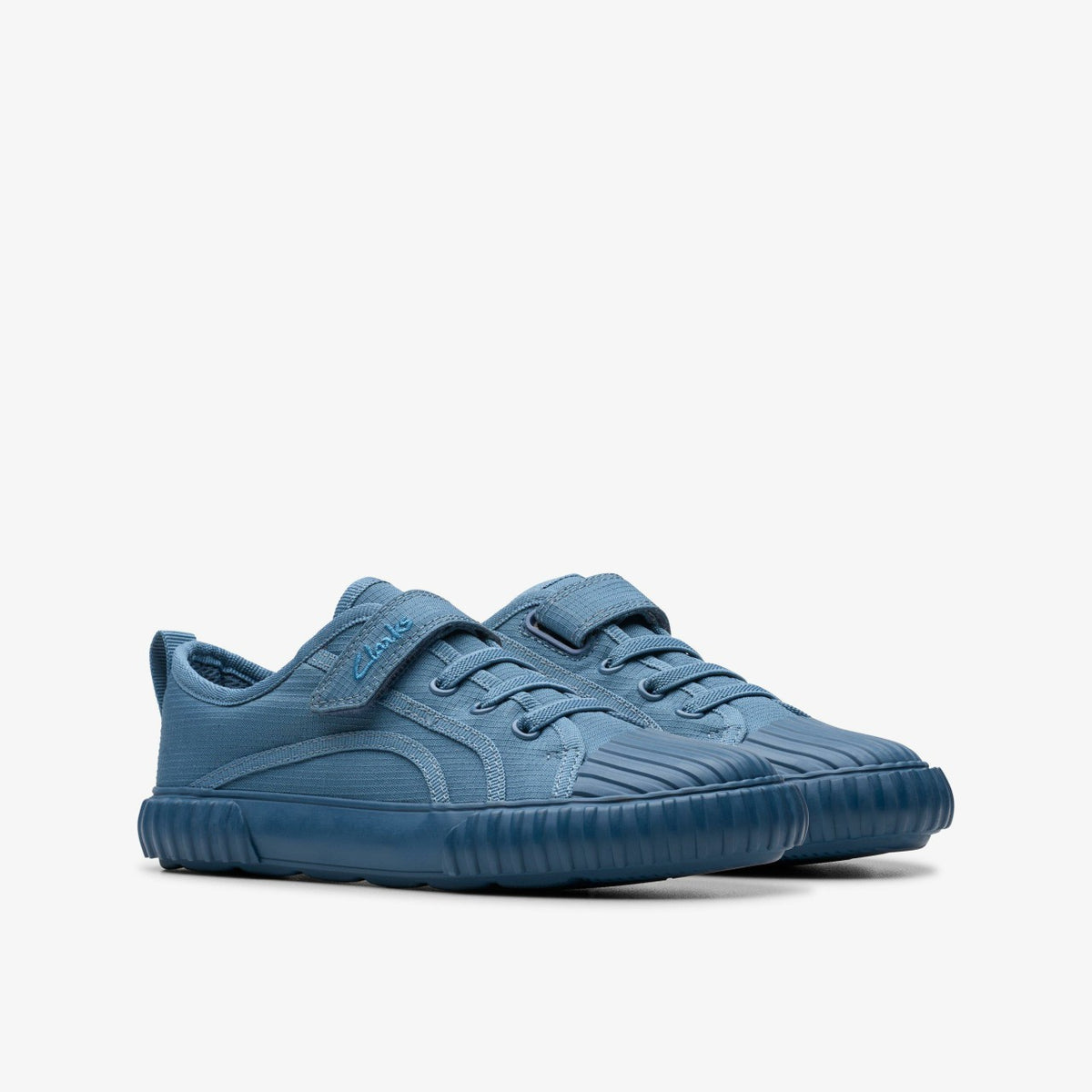 Clarks Foxing Stitch Kid Blue Fabric