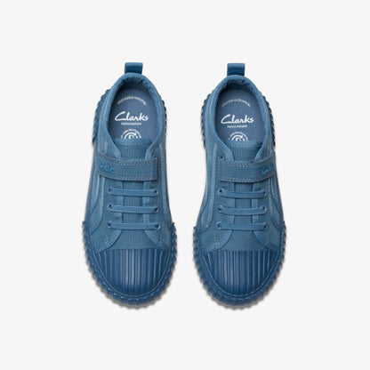 Clarks Foxing Stitch Kid Blue Fabric
