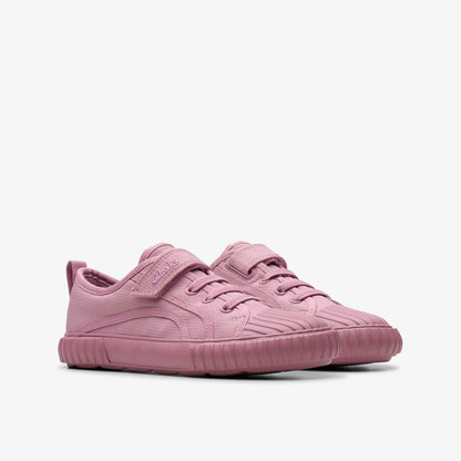 Clarks Foxing Stitch Kid Pink Fabric