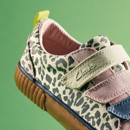 Clarks Foxing Vibe Kid Ecru Canvas